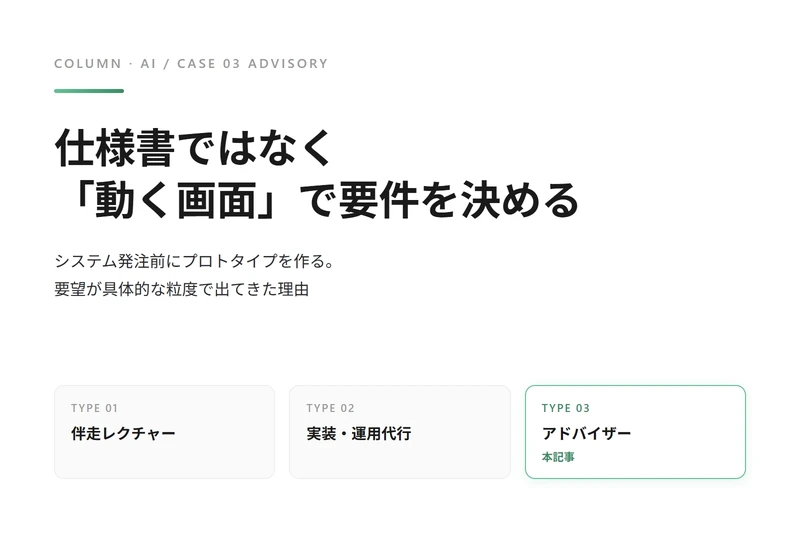 仕様書ではなく「動く画面」で要件を決める｜システム発注前にプロトタイプを作るという選択